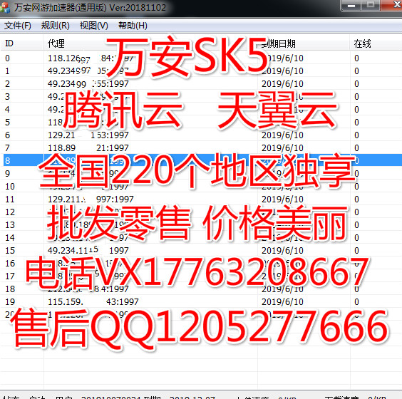 万安加速器.家庭拨号.天翼云.腾讯云.游戏独享IP.防封IP