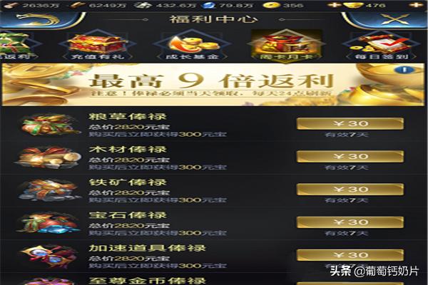 乱世王者vip价格表vip1~15多少钱？
